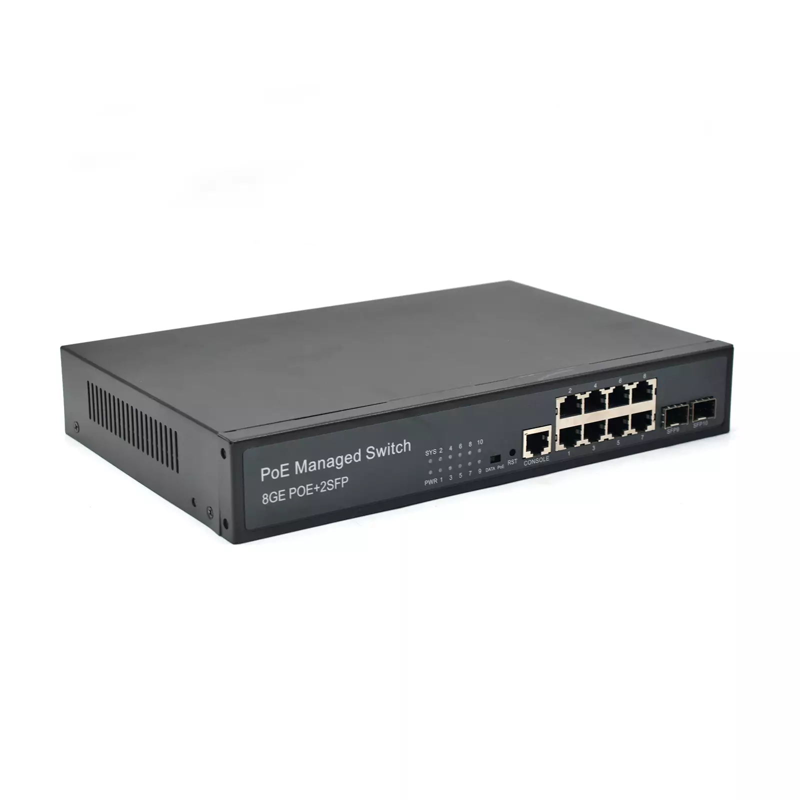 Product gallery: SG802MP | Gigabit Managed Switch PoE 8 Port 2 SFP