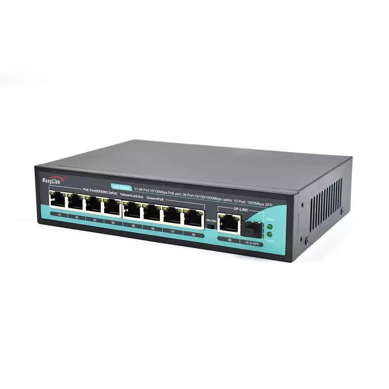 Product gallery: SL811P | Unmanaged PoE Schalter 8 Ports mit 2 Gigabit-Uplink RJ45 SFP