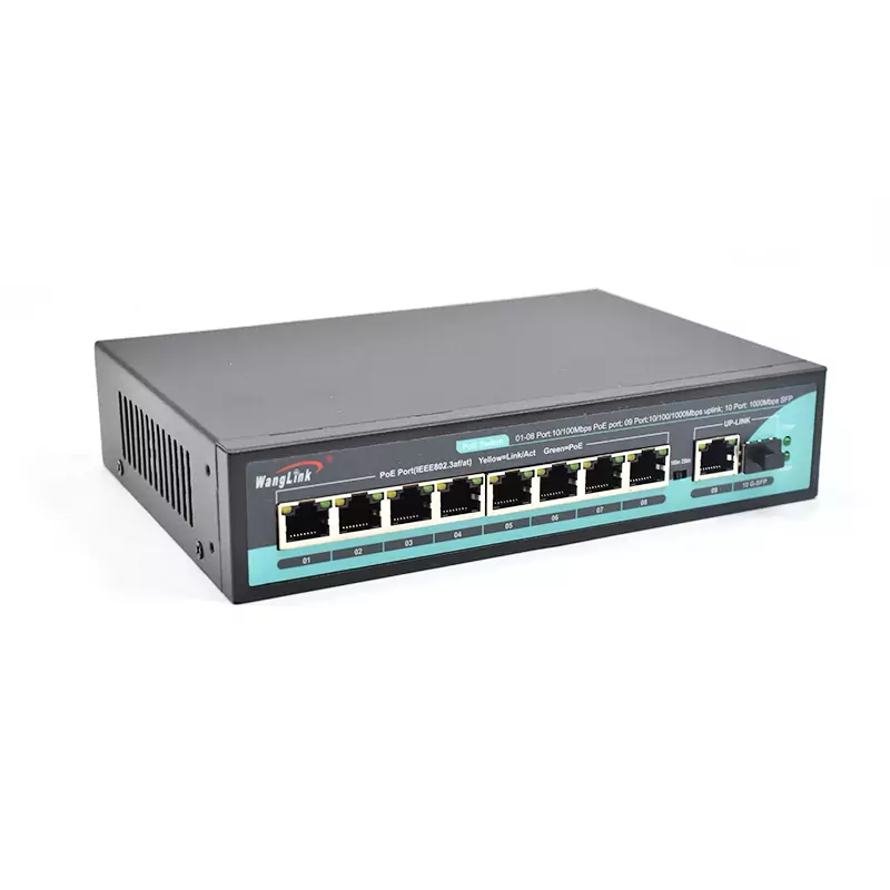 Product gallery: SL811P | Unmanaged PoE Schalter 8 Ports mit 2 Gigabit-Uplink RJ45 SFP