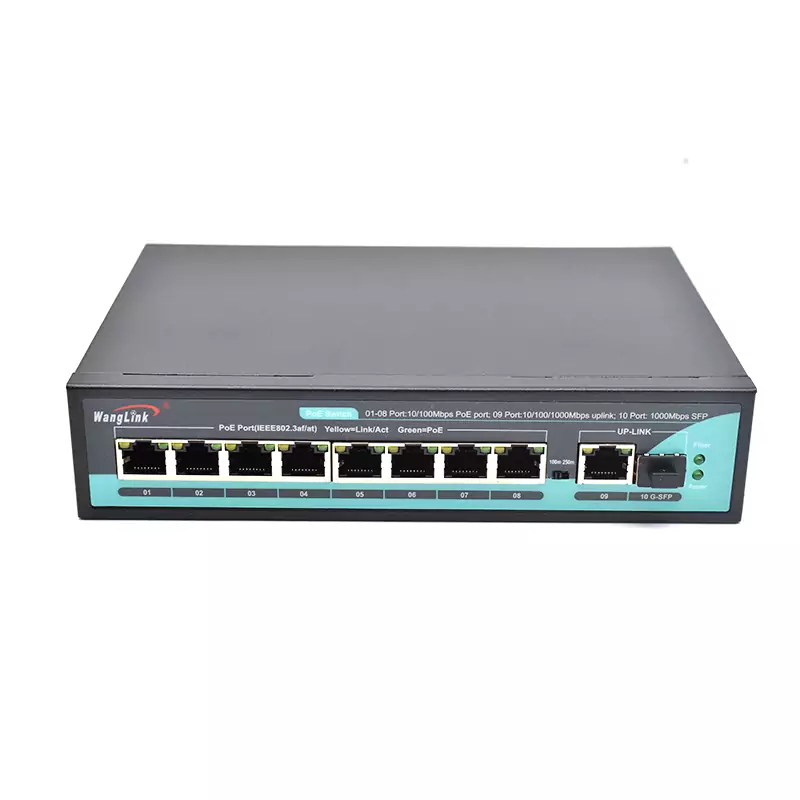 Product gallery: SL811P | Unmanaged PoE Schalter 8 Ports mit 2 Gigabit-Uplink RJ45 SFP