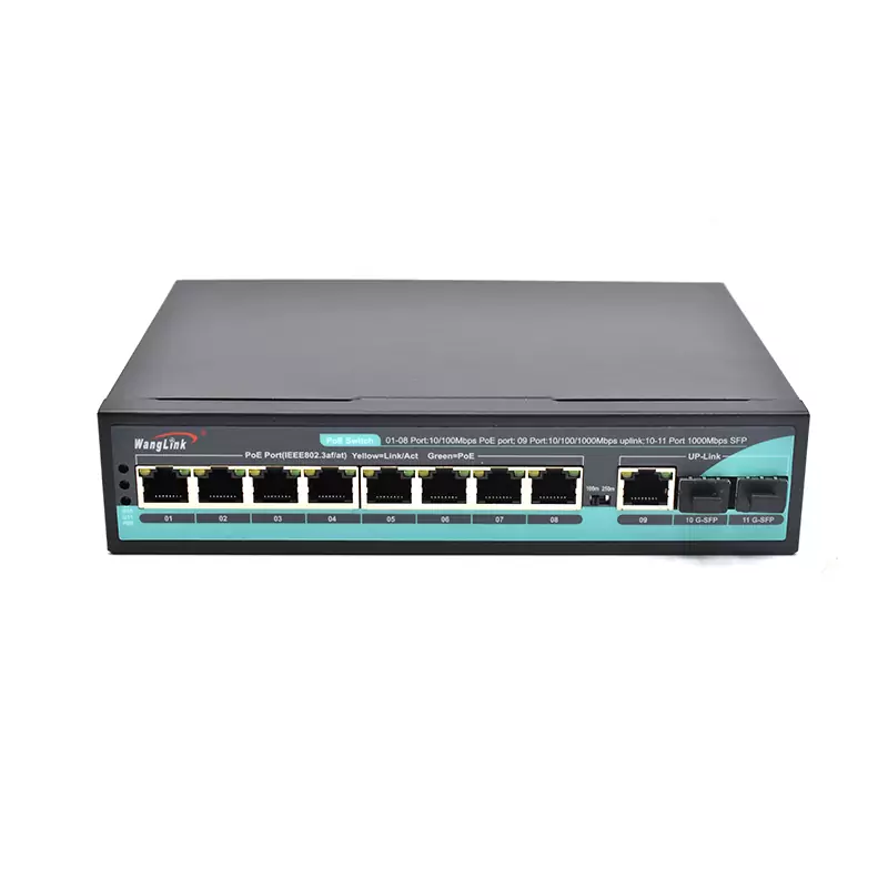 Product gallery: SL812P | 8-Port-Poe-Netzwerk-Switch mit 3 Uplink RJ45 2 SFP