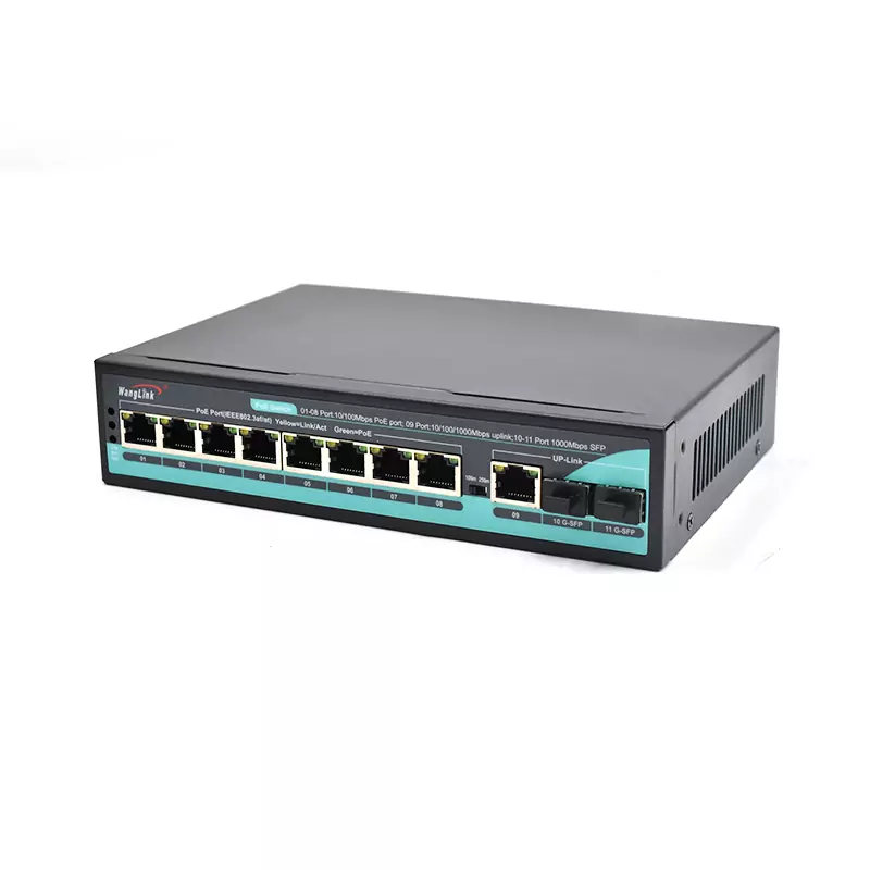 Product gallery: SL812P | 8-Port-Poe-Netzwerk-Switch mit 3 Uplink RJ45 2 SFP