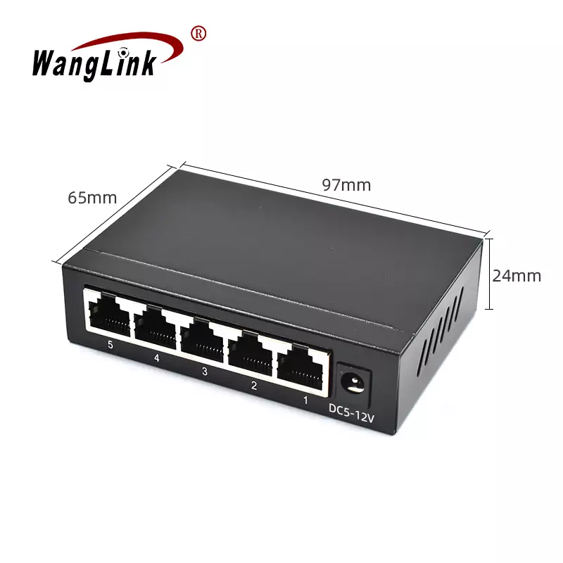 Product size: SF05T | Unmanaged fast-ethernet-Netzwerk-switch 5-port