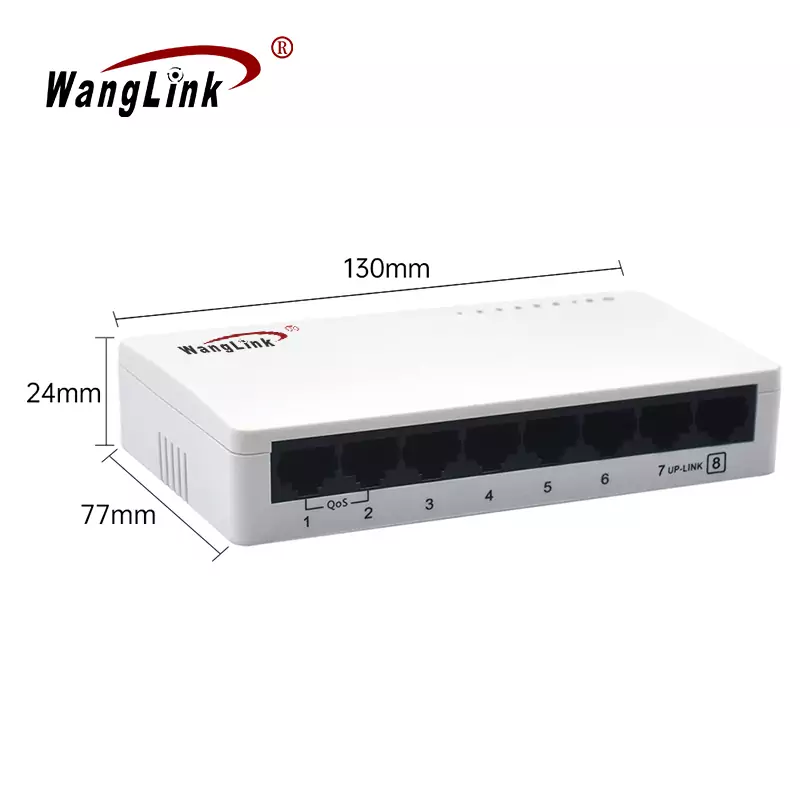 Product size: SF08S-V2 | Fast-ethernet-unmanaged 8-port ethernet-switch