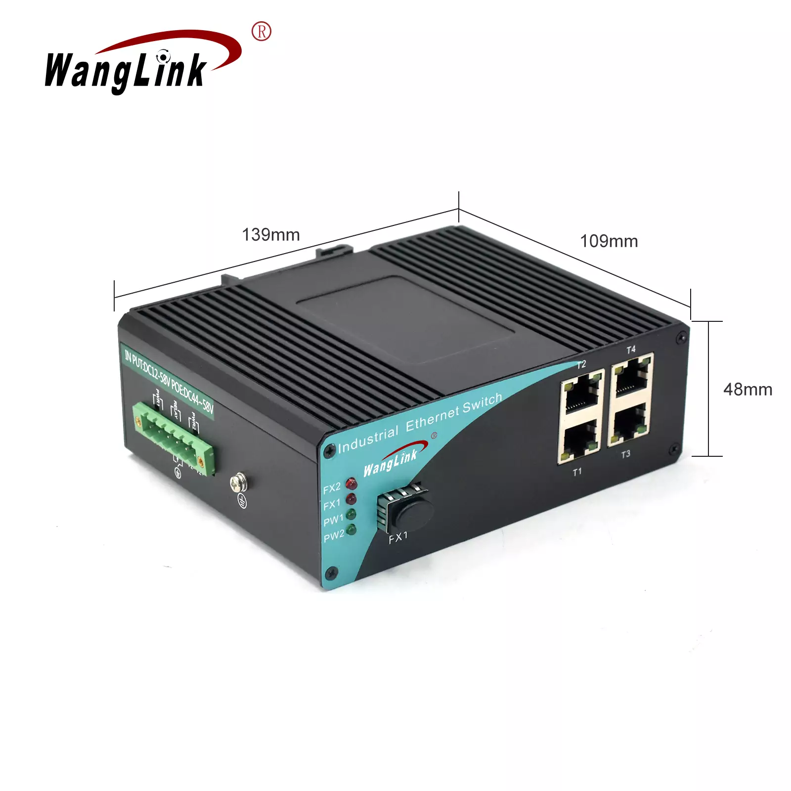 Product size: ISG401 | Gigabit unmanaged industrial switch ethernet 4-port 1 SFP/SC/LC/FC/ST