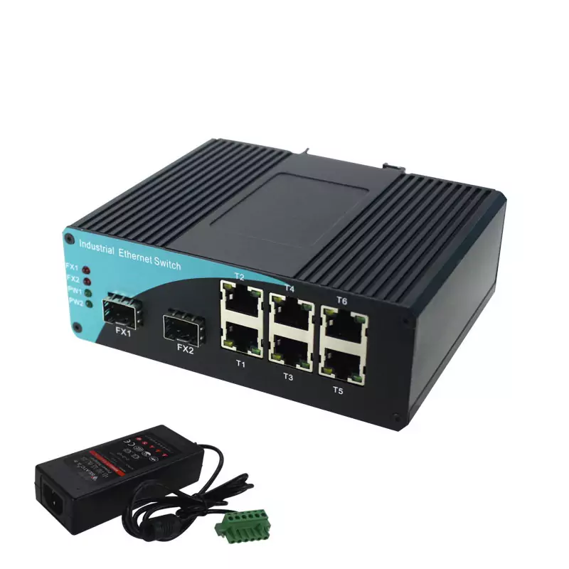 Product gallery: ISG602 | Gigabit-unmanaged 6-Port din-schiene ethernet-switch mit 2 sfp – /fc/sc