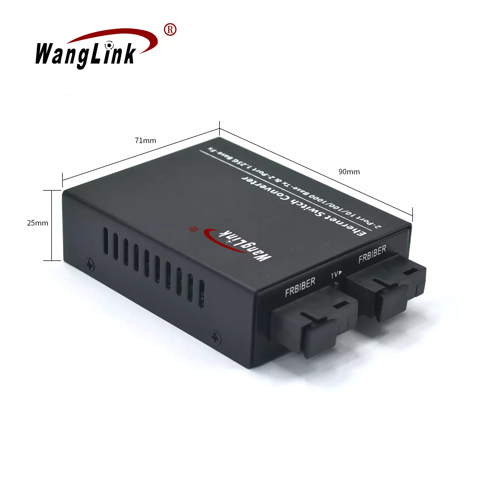 Product size: CG202-S | Gigabit fiber optic media converter 2 port 2 SFP – /SC/LC/FC/SFT