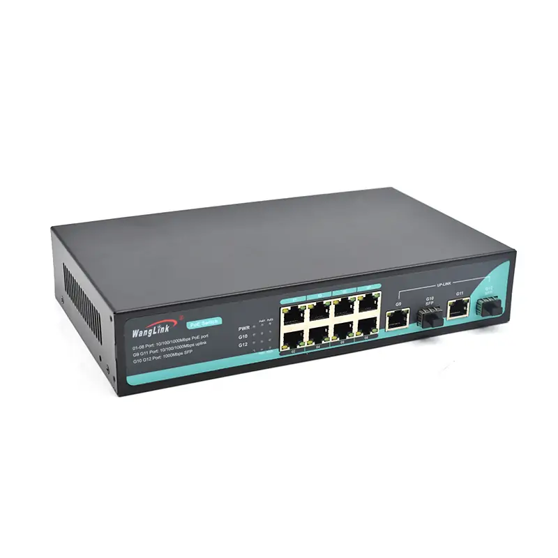 Product gallery: SG822P | gigabit-switch poe 8 port 2 uplink 2 SFP/LC/FC/SC/ST