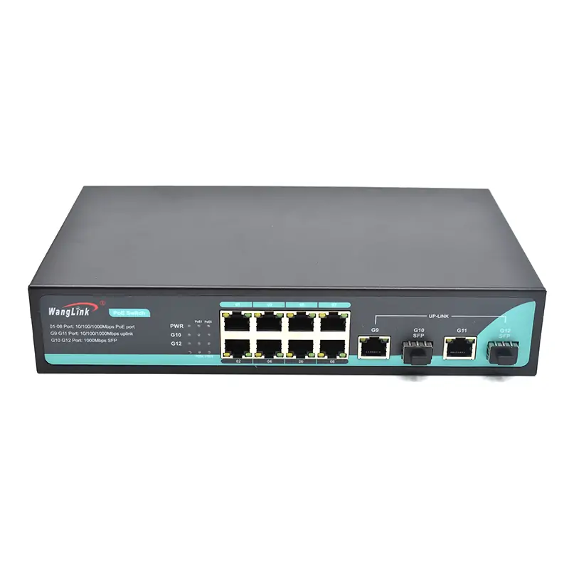 Product gallery: SG822P | gigabit-switch poe 8 port 2 uplink 2 SFP/LC/FC/SC/ST