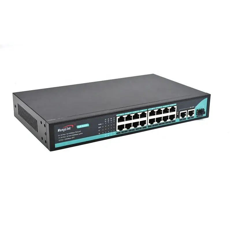 Product gallery: SL1621P | Gigabit 16 port poe Netzwerk Schalter mit 2 Uplink 1 SFP/LC/SC/FC/ST