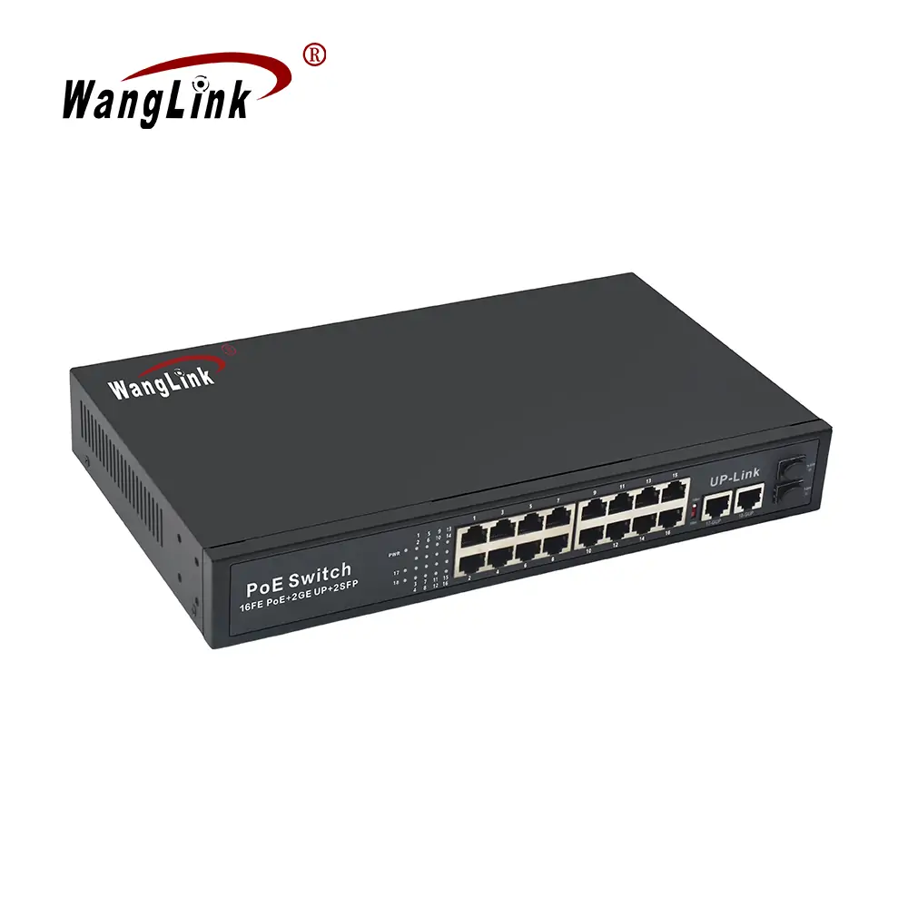 Product gallery: SL1622P | Gigabit unmanaged poe Schalter 16 port 2 uplink 2 sfp – /sc/fc/lc/st