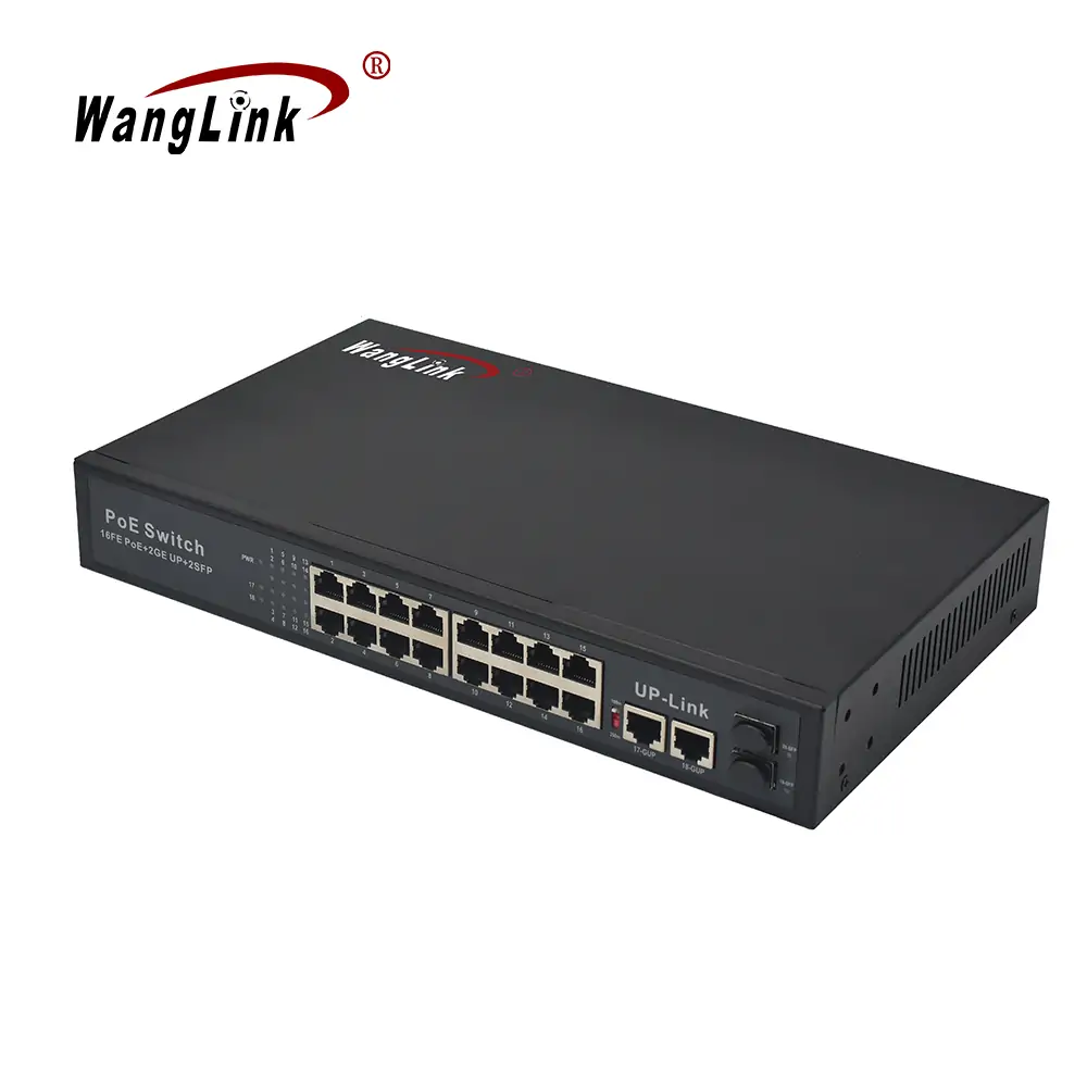 Product gallery: SL1622P | Gigabit unmanaged poe Schalter 16 port 2 uplink 2 sfp – /sc/fc/lc/st