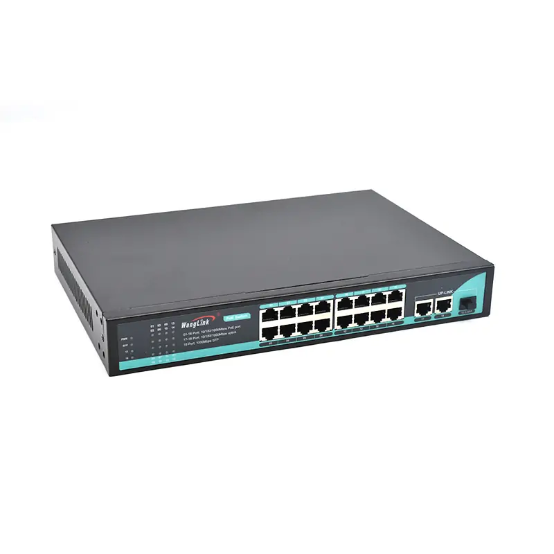 Product gallery: SG1621P | Gigabit unmanaged poe ethernet switch 16-port 2 uplink 1 sfp/sc/lc/fc/st