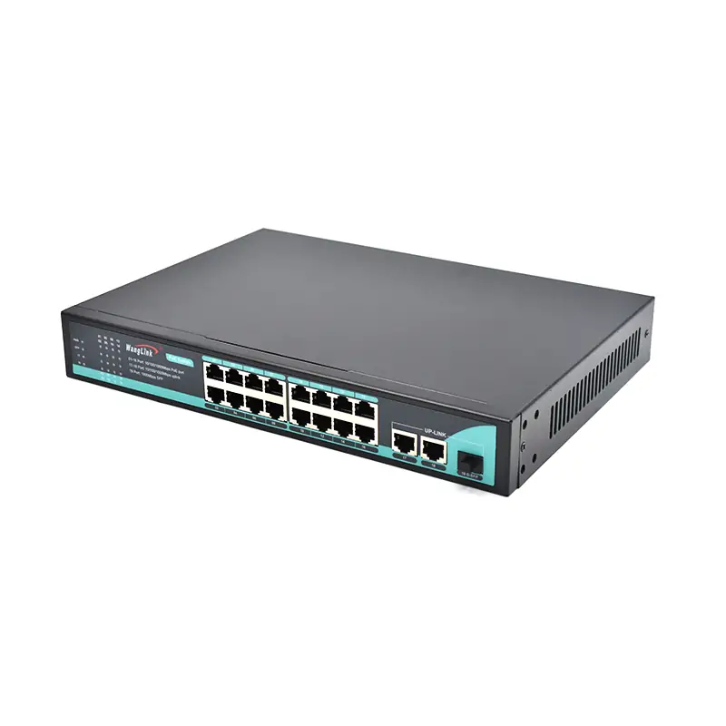 Product gallery: SG1621P | Gigabit unmanaged poe ethernet switch 16-port 2 uplink 1 sfp/sc/lc/fc/st