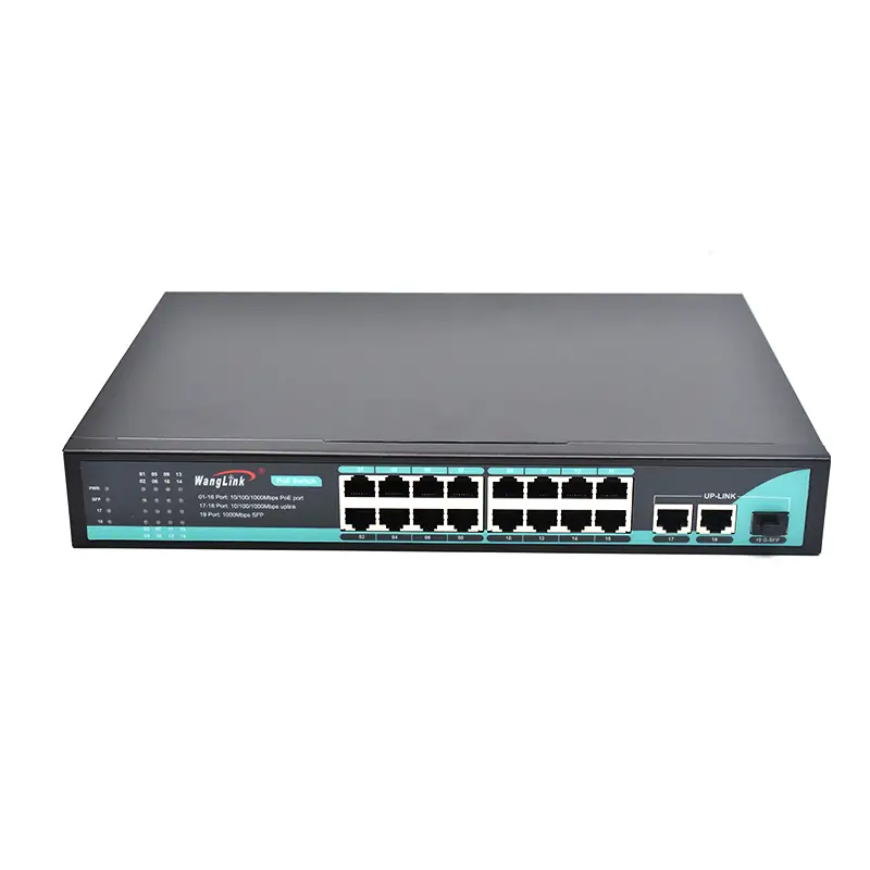 Product gallery: SG1621P | Gigabit unmanaged poe ethernet switch 16-port 2 uplink 1 sfp/sc/lc/fc/st