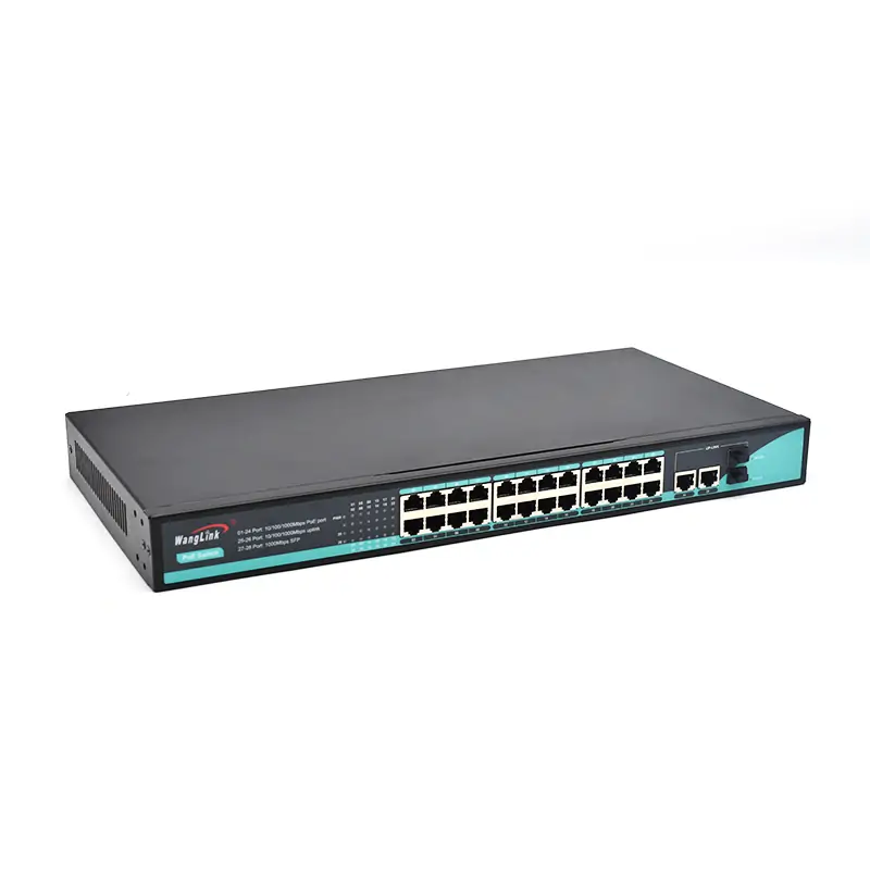 Product gallery: SG2422P-SFP-R | Rack-mount unmanaged gigabit switch poe 24-port 2 uplink 2 sfp