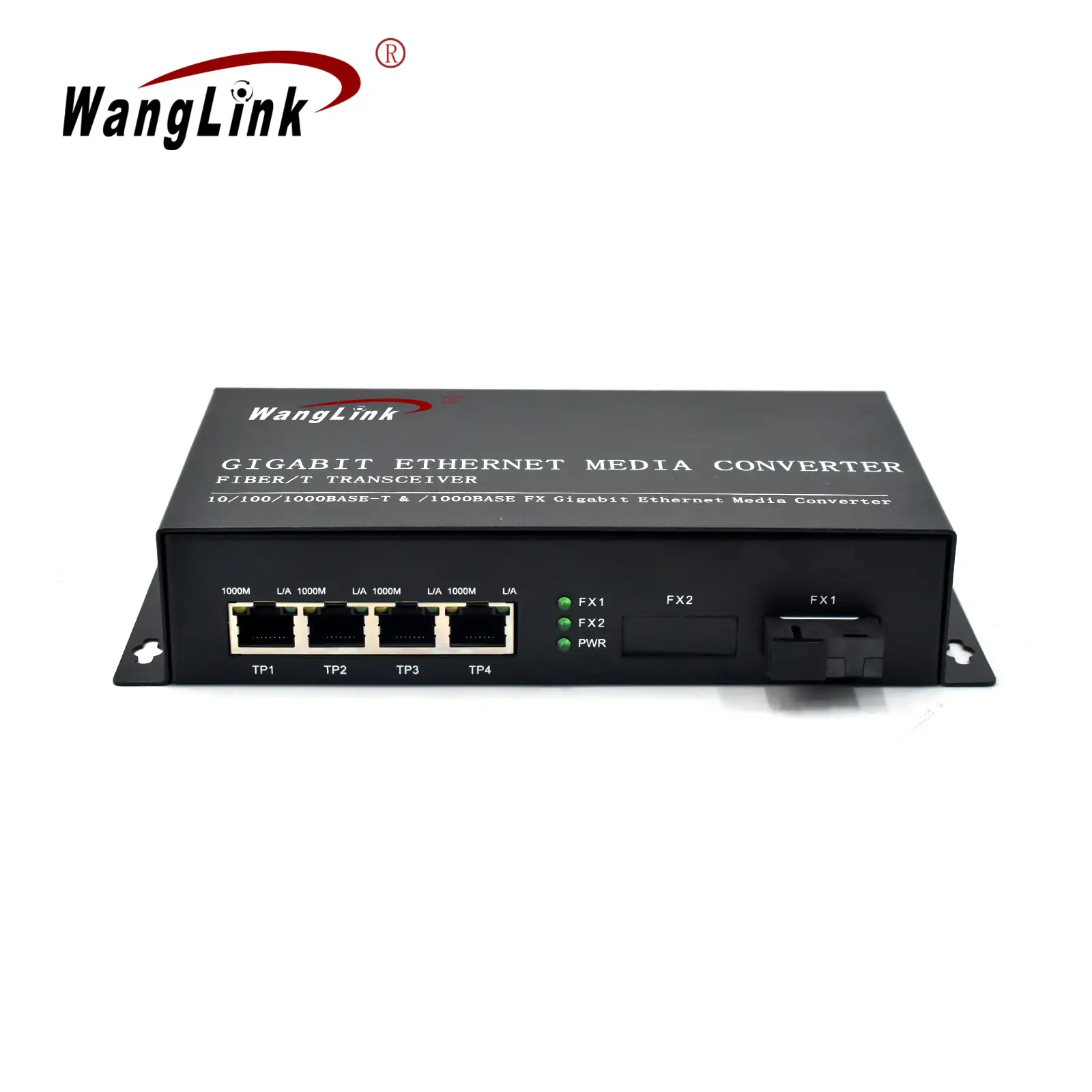 CG401 | Wall-mount 4 Port RJ45 1 SFP/SC/FC/LC/ST 1 gig fiber media converter