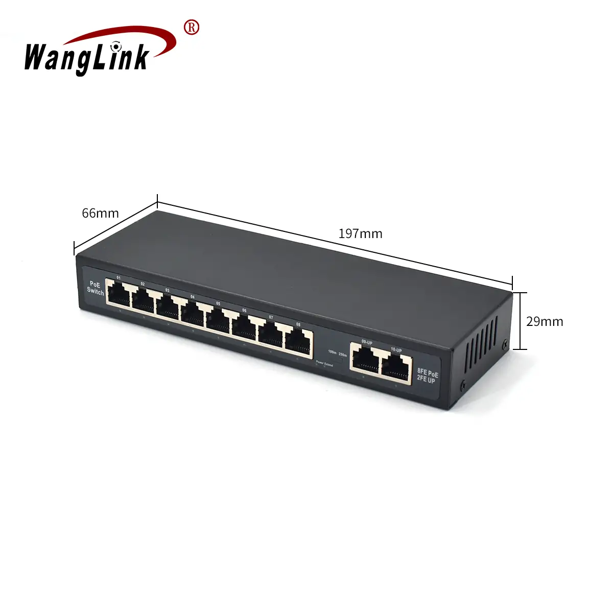 Product size: SF82NP | Unmanaged nicht-standard-poe-Protokoll 8-port switch mit poe 2 uplink
