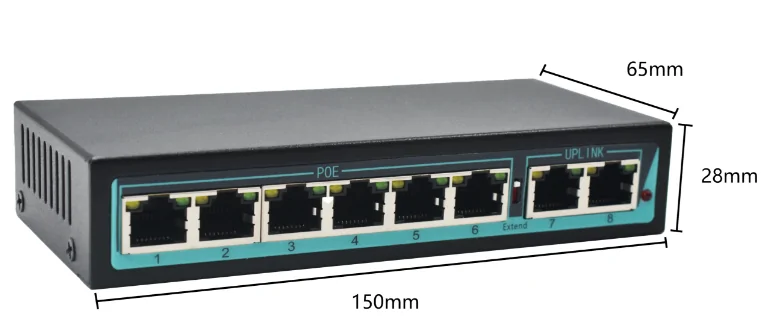 Product size: SF62NP | Unmanaged Nicht-standard-Protokoll poe-switch 8port 6 2 uplink poe