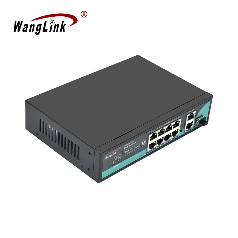 Product gallery: SL821P-V2 | Fast-ethernet-Unmanaged 8 ports poe Schalter 2 gigabit uplink 1 SFP