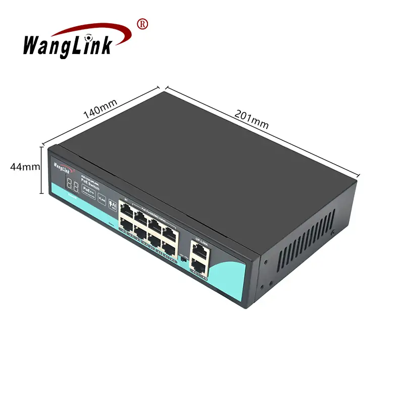 Product size: SG82P-V2 | Unmanaged 8-port switch poe gigabit mit 2 Uplink