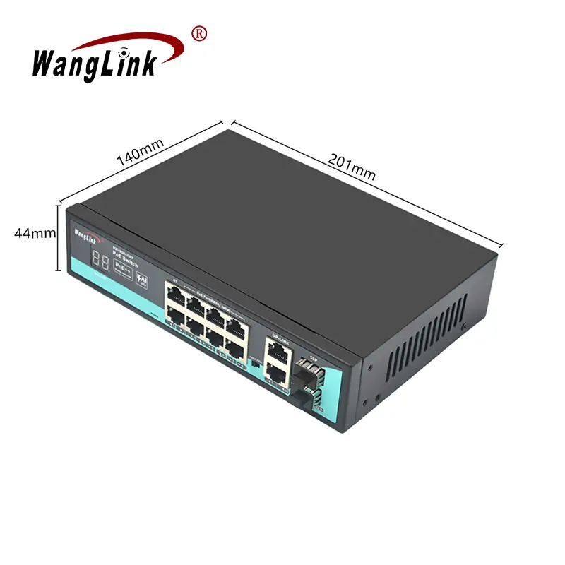 Product size: SG822P-V2 | nicht verwaltete poe-switch gigabit 8-port 2 Uplink 2 SFP