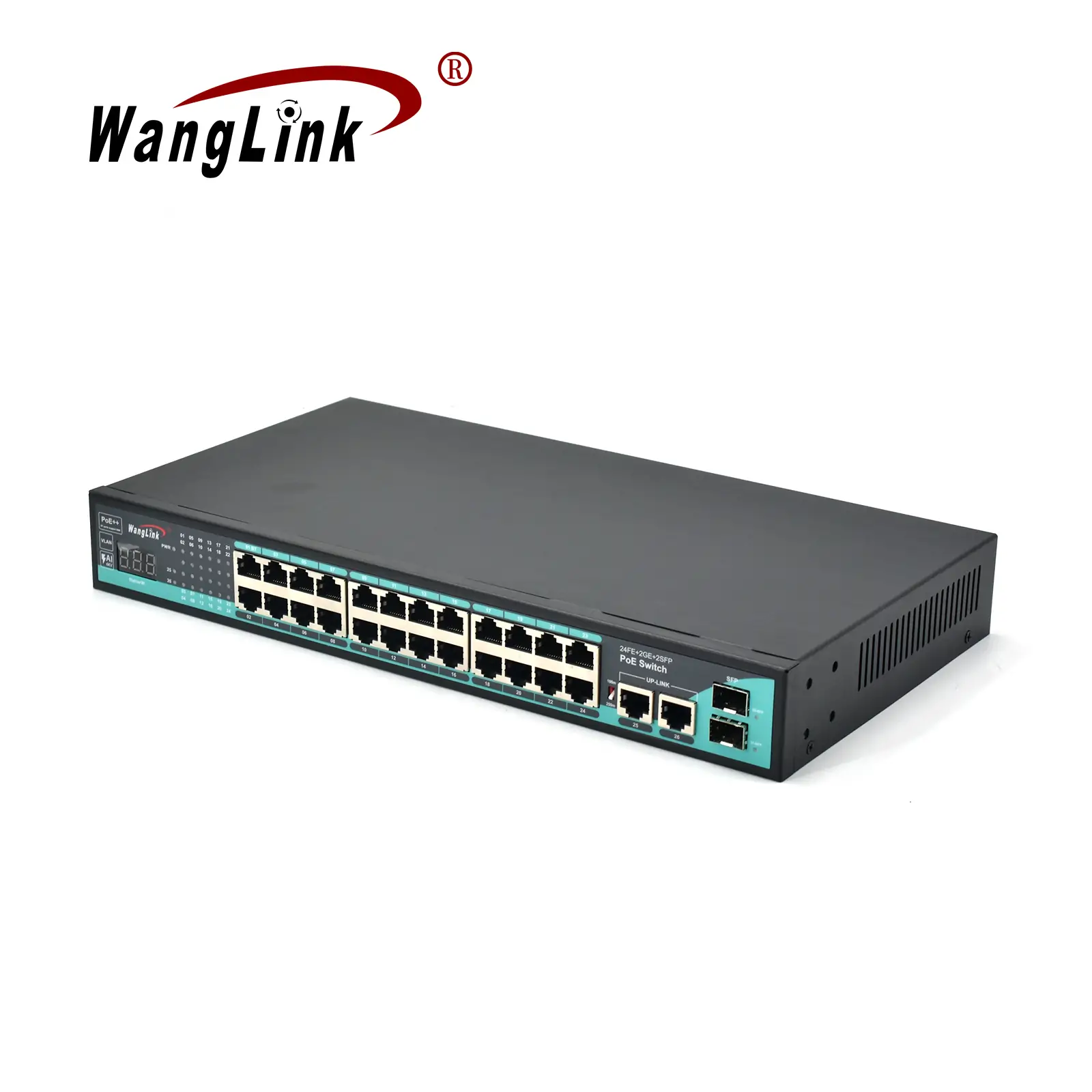 Product gallery: SL2422P-V2 | Unmanaged fast-ethernet poe-switch mit 24 Ports 2 gigabit uplink 2 SFP