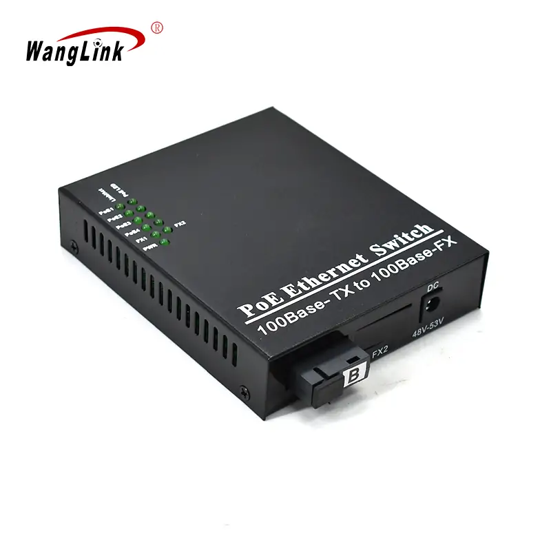 Product gallery: CF401P | 10/100 Mbps 4 RJ45-1 fiber port media Konverter Faser-zu-ethernet-poe