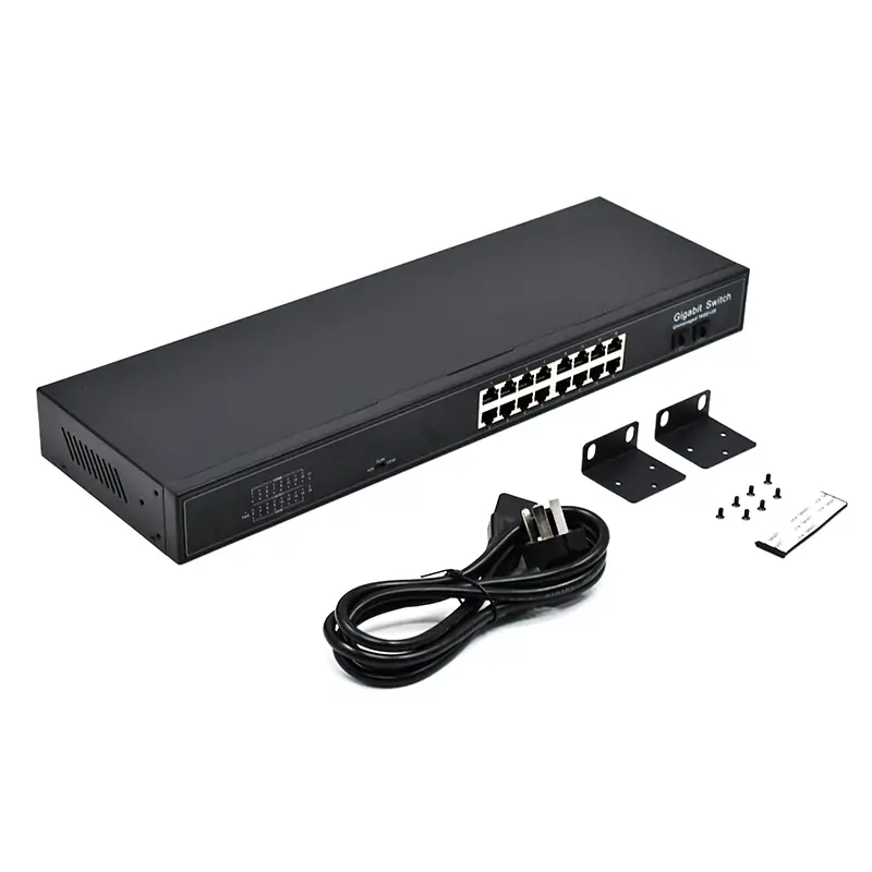 Product gallery: SG1602-R | Unmanaged ethernet switch gigabit 16-port 2 SFP