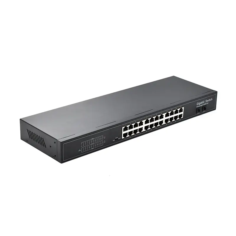 Product gallery: SG2402-R | Rack-mount Unmanaged ethernet-switch 24-port 2 SFP