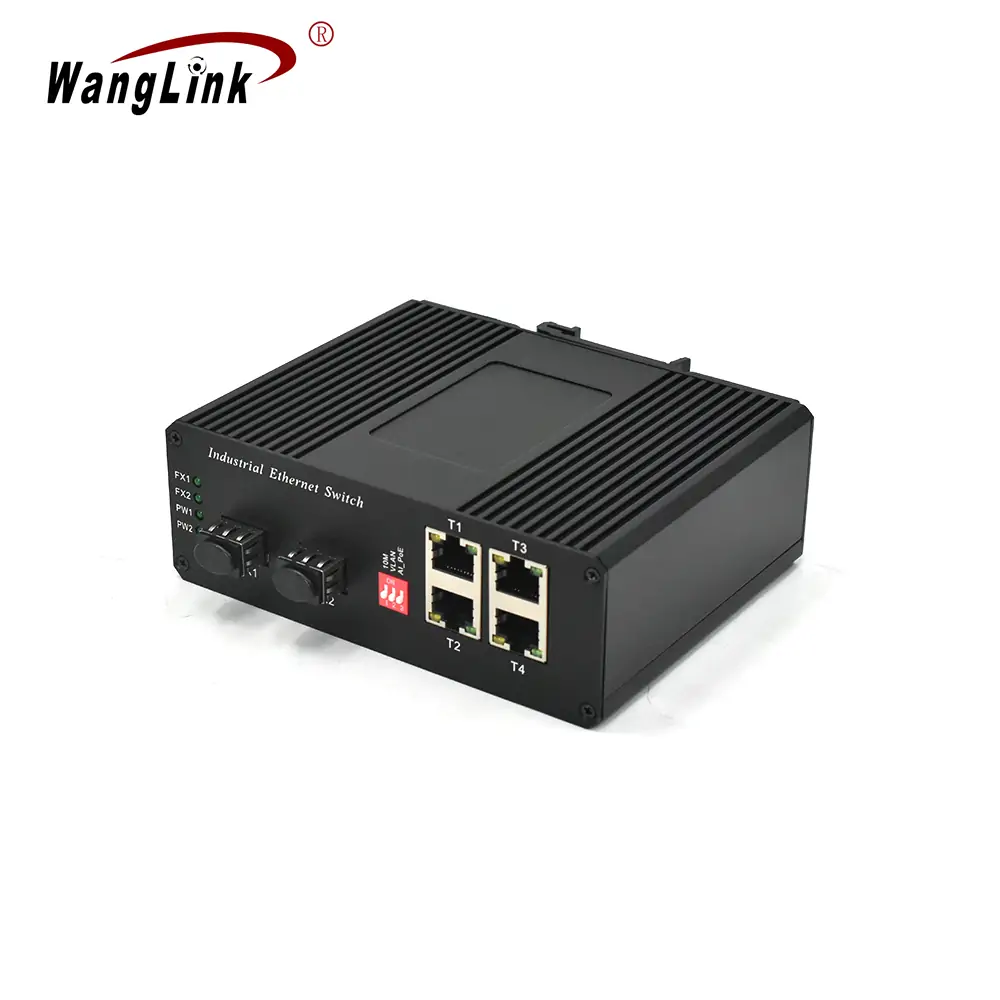 Product gallery: ISL402P | Fast-ethernet Industrial 4-Port din-rail mount poe switch 2 SFP