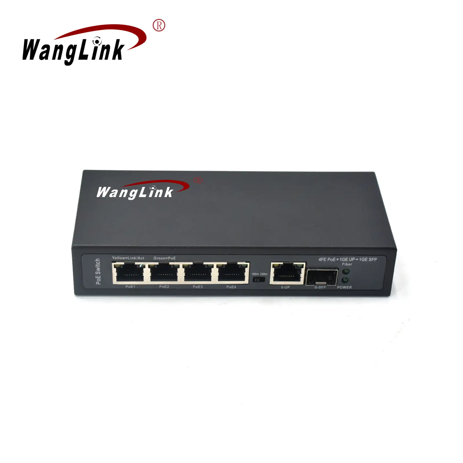 Product gallery: SL411P-E | Unmanaged Fast ethernet 4-port poe Schalter für cctv mit Gigabit-uplink-sfp