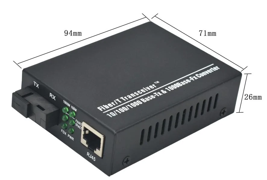 Product size: CG101P | Gigabit media converter poe-1 RJ45-1 LWL-port