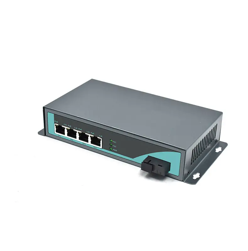 Product gallery: CG401P | Gigabit-4 RJ45-1 fiber port fiber to ethernet media-Konverter mit poe