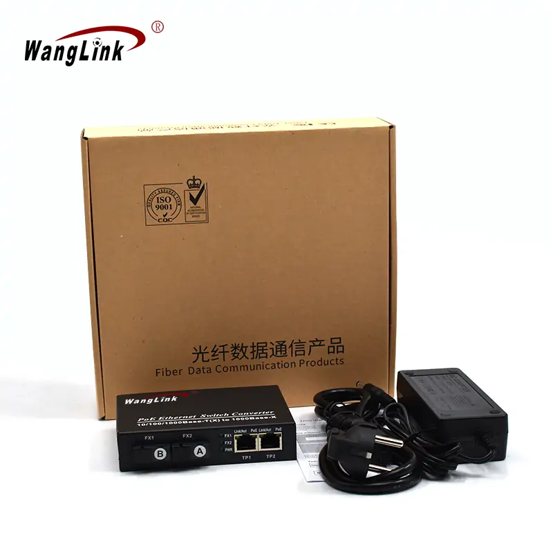 Product gallery: CG202P | Gigabit media converter mit poe-Ausgang in 2 RJ45 2 SC Fiber port