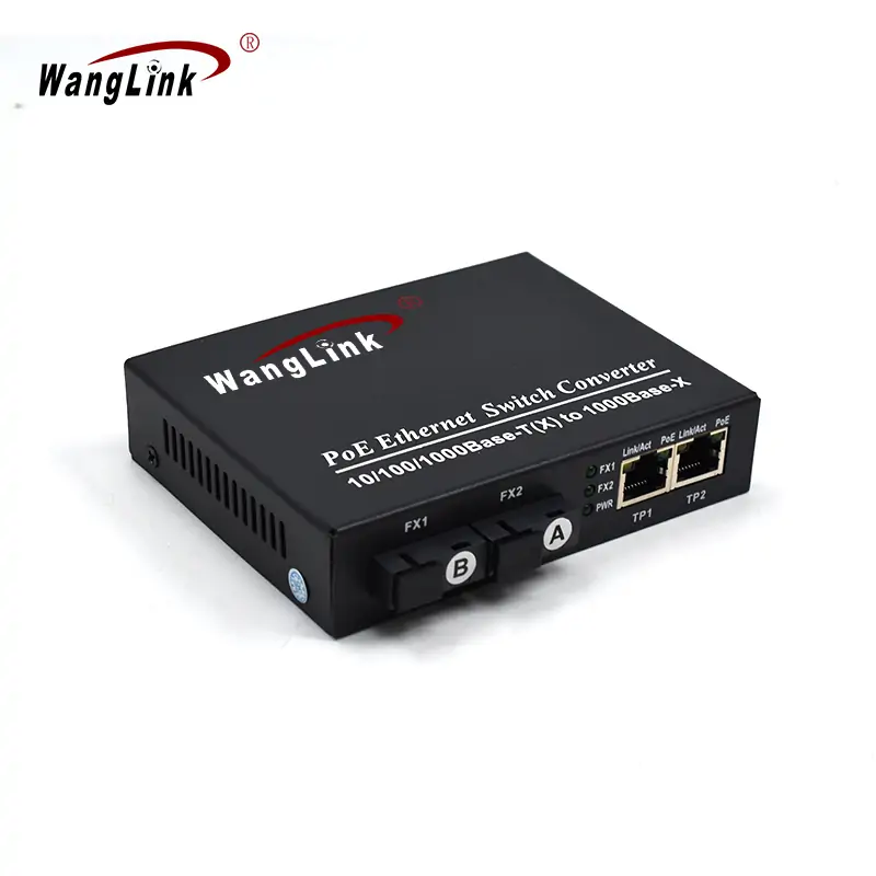 Product gallery: CG202P | Gigabit media converter mit poe-Ausgang in 2 RJ45 2 SC Fiber port