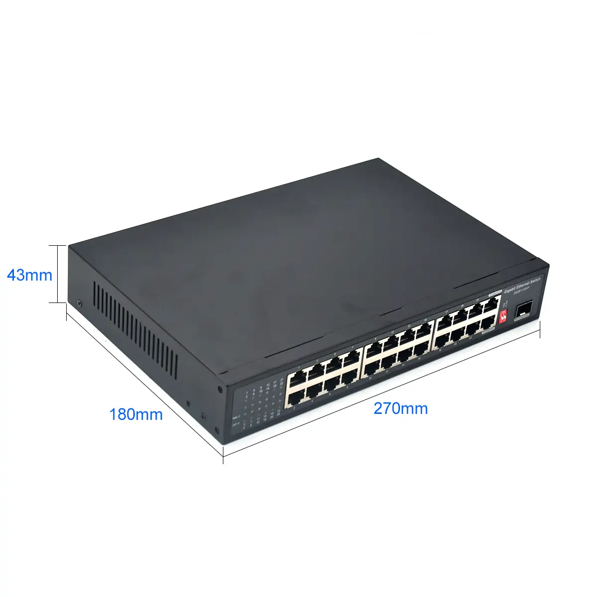 Product size: SG2401 | Unmanaged 24-port-gigabit-ethernet-switch