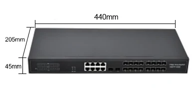 Product size: SG8018 | Rackmount Unmanagde Gigabit 8-port RJ45-18-Port Faser-zu-ethernet-switch