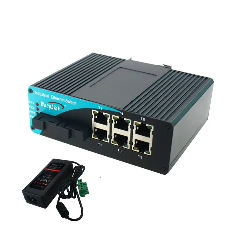 Product gallery: ISF602 | Unmanaged Fast ethernet 6 port industrial ethernet switch mit 2 SFP/LC/FC/SC/ST