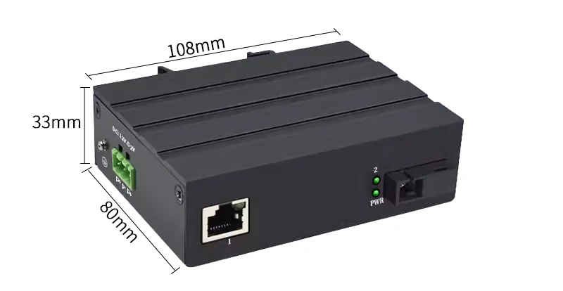 Product size: ISG101-2005 | Unmanaged industrial gigabit ethernet Schalter 1 RJ45-1 SFP/SC/LC/FC/ST