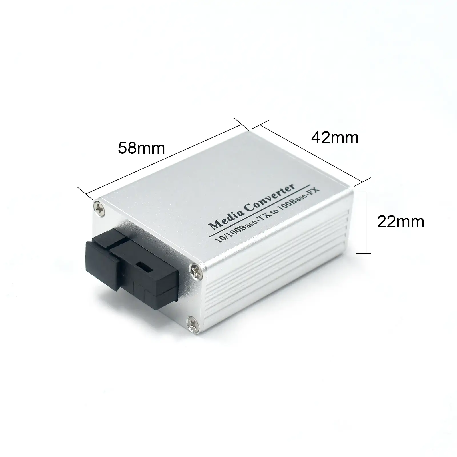 Product size: CF101-MINI – | Fast-ethernet 1-Port, RJ45-1 SFP/SC/LC/FC/ST Faser ethernet media converter