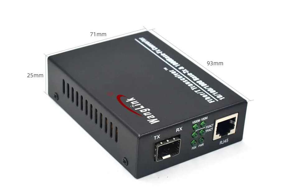 Product size: CG101 | 1-Port, RJ45-1 SFP/SC/LC/FC/ST gigabit ethernet fiber media-Konverter