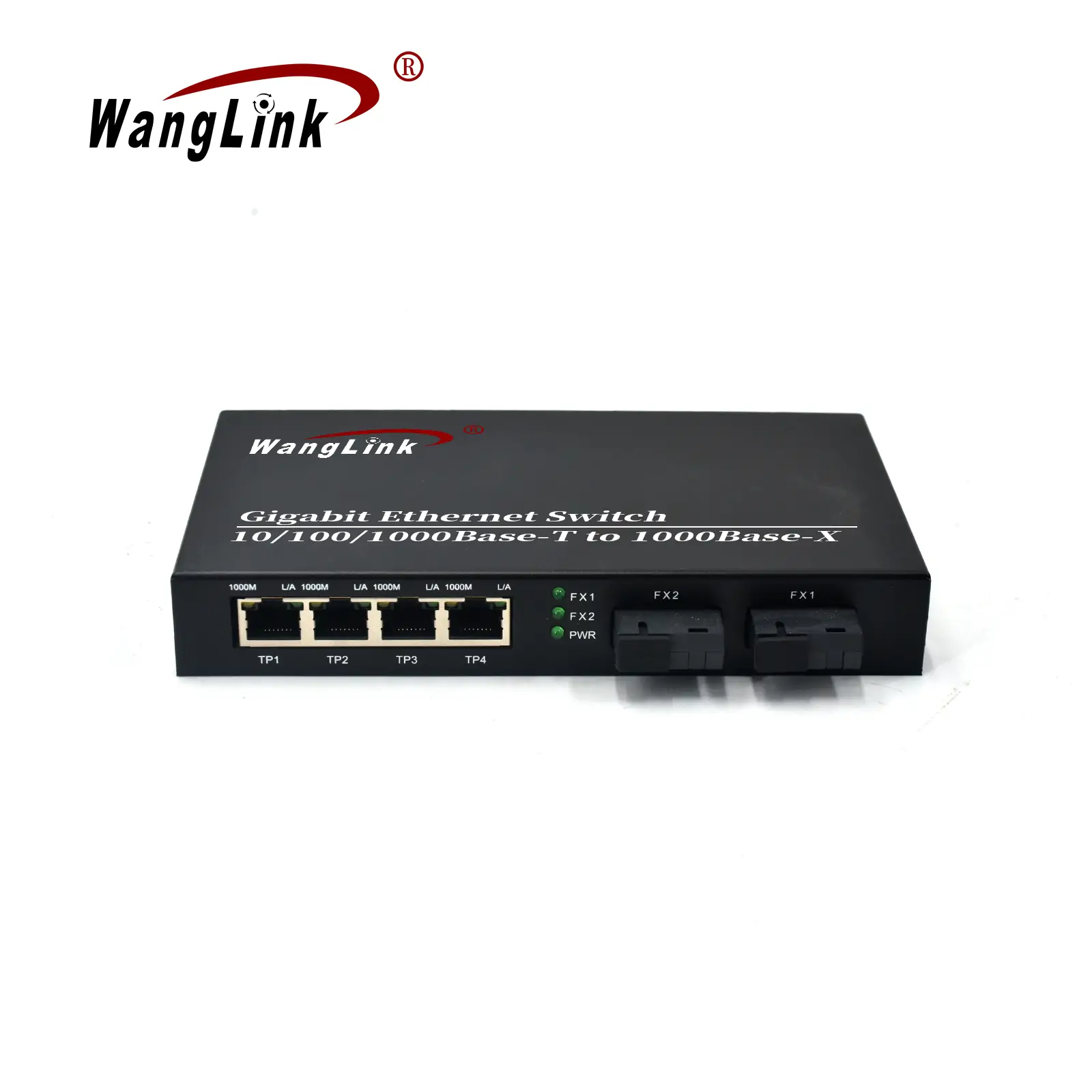 Product gallery: CG402 | 2 SFP/SC/FC/LC/ST Gigabit fiber media Konverter einzigen Modus 4 RJ45