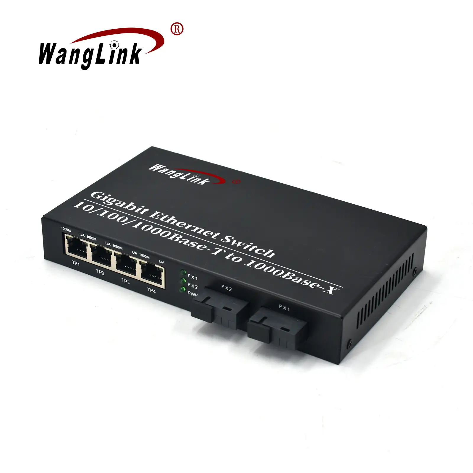 Product gallery: CG402 | 2 SFP/SC/FC/LC/ST Gigabit fiber media Konverter einzigen Modus 4 RJ45
