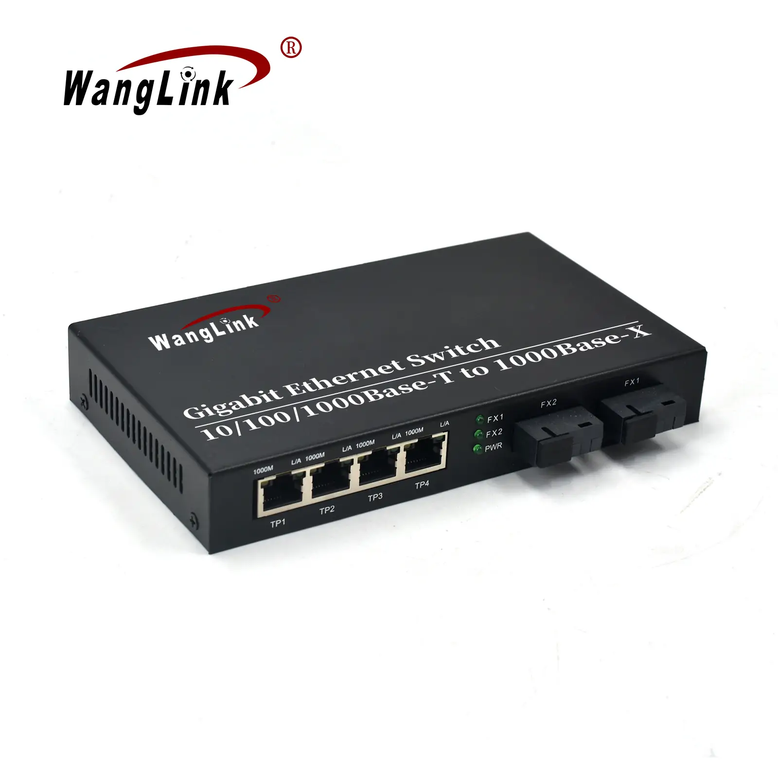 Product gallery: CG402 | 2 SFP/SC/FC/LC/ST Gigabit fiber media Konverter einzigen Modus 4 RJ45