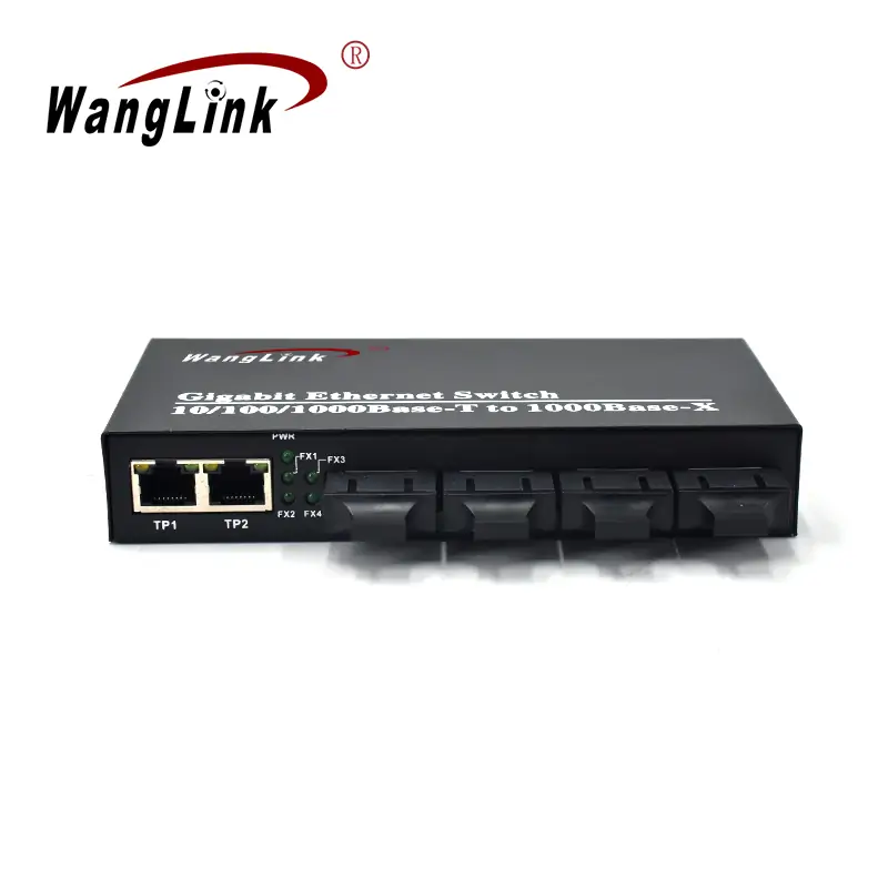 Product gallery: CG204 | 4 SFP/SC/FC/LC/ST Gigabit-sm fiber media converter 2 RJ45