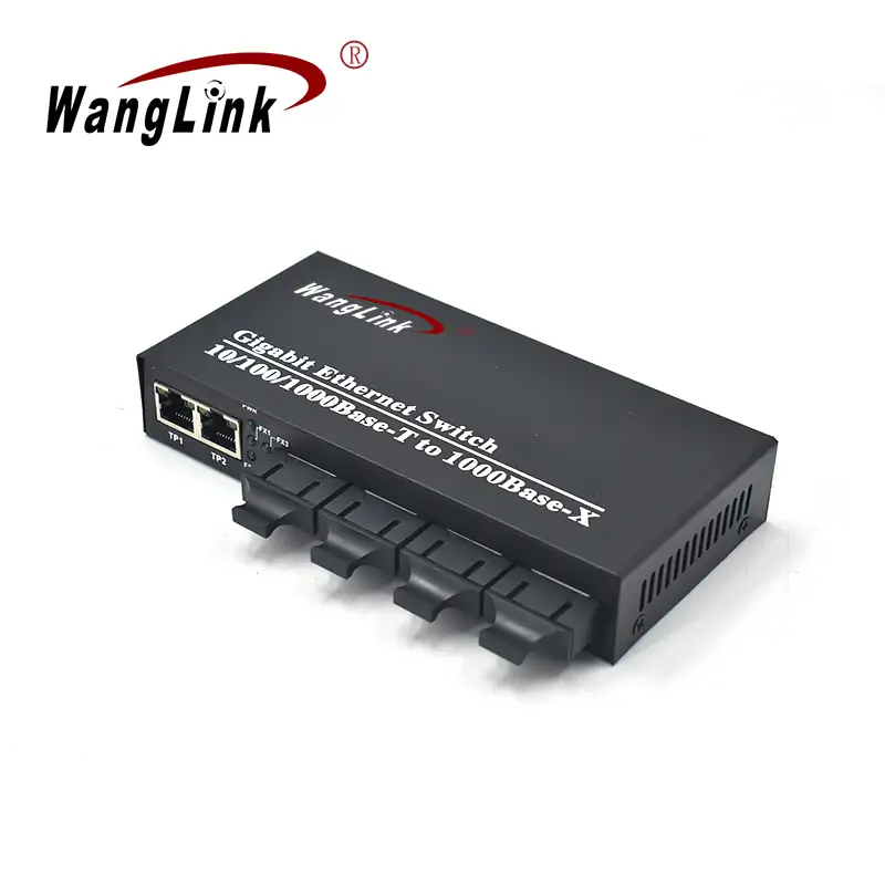 Product gallery: CG204 | 4 SFP/SC/FC/LC/ST Gigabit-sm fiber media converter 2 RJ45