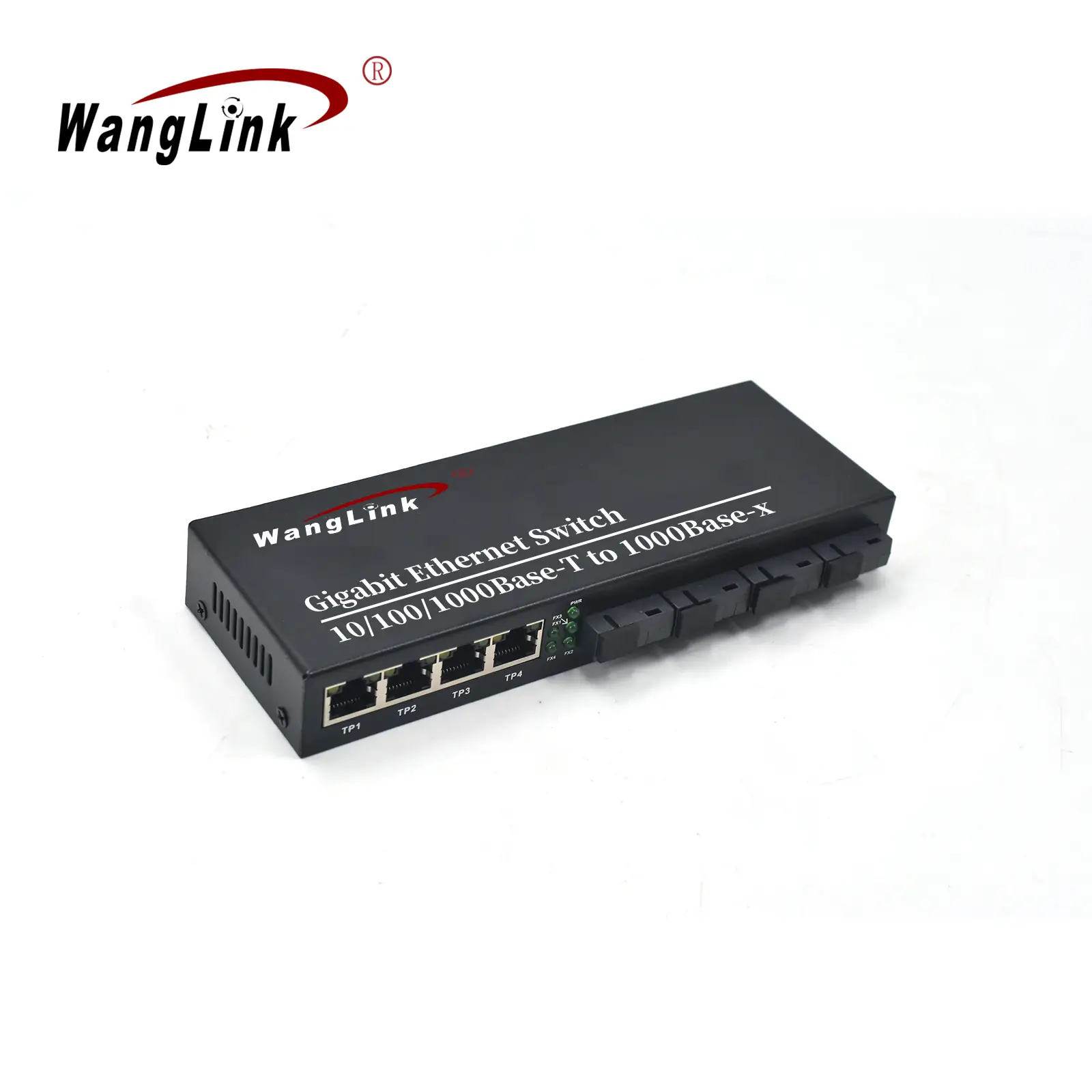 Product gallery: CG404 | Gigabit media Konverter einzigen Modus fiber 4 Port 4 RJ45