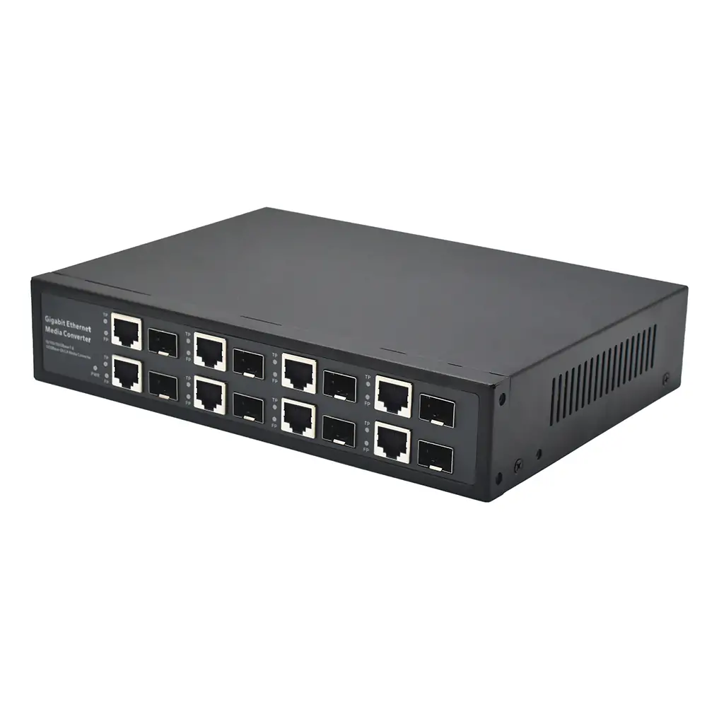 Product gallery: CG808 | Gigabit media Konverter sfp 8-Port RJ45 und 8 Fiber Port Physische isolation