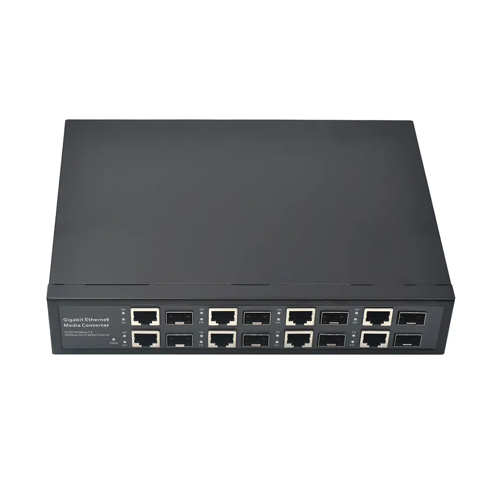 Product gallery: CG808 | Gigabit media Konverter sfp 8-Port RJ45 und 8 Fiber Port Physische isolation